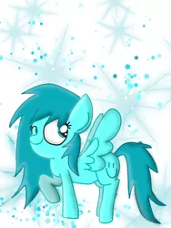 Size: 768x1024 | Tagged: safe, artist:crossovercartoons, derpibooru import, oc, oc:random shine, pegasus, pony, artwork, drawing, smiling, weird