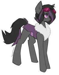 Size: 1314x1668 | Tagged: safe, artist:earthpone, derpibooru import, oc, oc:mimicry, unofficial characters only, original species, female, purple changeling, simple background, solo, transparent background