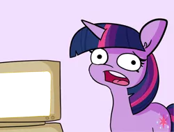 Size: 1984x1500 | Tagged: safe, artist:tjpones, derpibooru import, edit, twilight sparkle, pony, unicorn, computer, exploitable meme, faic, female, looking at you, mare, meme, meme template, open mouth, reaction image, simple background, solo, transparent background, twilight's computer, unicorn twilight