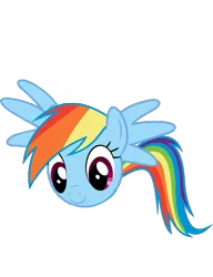 Size: 393x512 | Tagged: alternate version, anonymous artist, cursed image, derpibooru import, drawthread, /mlp/, no legs, not salmon, rainbow dash, safe, simple background, solo, transparent background, vector, wat