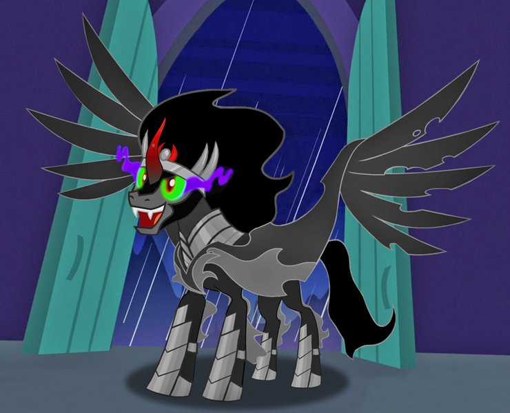 Size: 4096x3322 | Tagged: safe, derpibooru import, king sombra, pony of shadows, fusion, shadow lord sombra