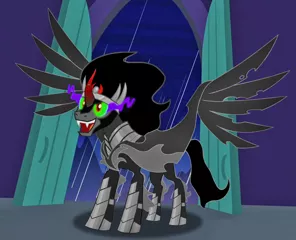 Size: 4096x3322 | Tagged: safe, derpibooru import, king sombra, pony of shadows, fusion, shadow lord sombra