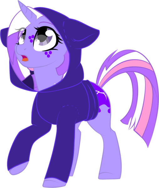 Size: 1239x1465 | Tagged: safe, artist:cloud-fly, artist:etcheddaydream, derpibooru import, oc, unofficial characters only, pony, unicorn, base used, clothes, hoodie, horn, looking up, request, simple background, solo, transparent background, unicorn oc