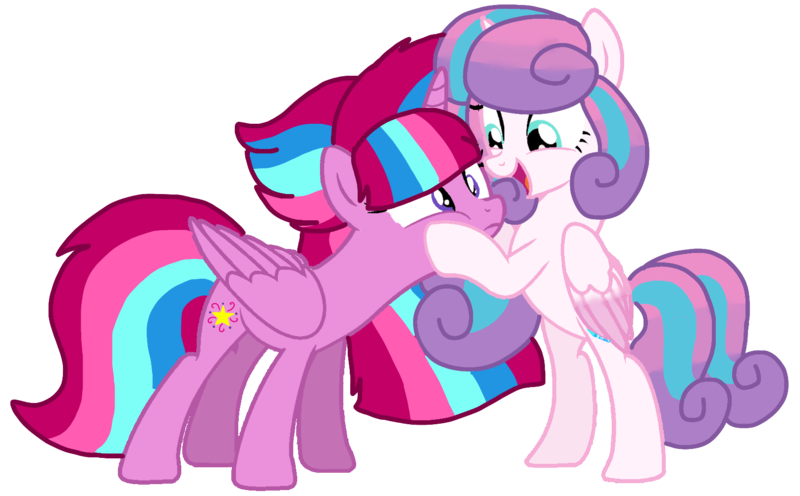 Size: 1615x1002 | Tagged: safe, artist:徐詩珮, derpibooru import, princess flurry heart, oc, oc:bubble sparkle, bubbleverse, alternate universe, base used, cousins, female, magical lesbian spawn, magical threesome spawn, multiple parents, next generation, offspring, older, older flurry heart, parent:glitter drops, parents:glittershadow, parent:spring rain, parents:sprglitemplight, parents:springdrops, parents:springshadow, parents:springshadowdrops, parent:tempest shadow, parent:twilight sparkle, simple background, transparent background