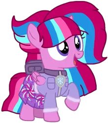 Size: 893x1016 | Tagged: safe, artist:徐詩珮, derpibooru import, oc, oc:bubble sparkle, pony, bubbleverse, series:sprglitemplight diary, series:sprglitemplight life jacket days, series:springshadowdrops diary, series:springshadowdrops life jacket days, alternate universe, base used, clothes, female, filly, magical lesbian spawn, magical threesome spawn, multiple parents, next generation, offspring, parent:glitter drops, parent:spring rain, parent:tempest shadow, parent:twilight sparkle, parents:glittershadow, parents:sprglitemplight, parents:springdrops, parents:springshadow, parents:springshadowdrops, paw patrol, simple background, transparent background