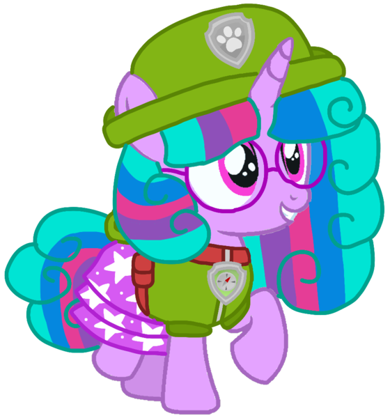 Size: 916x982 | Tagged: safe, artist:徐詩珮, derpibooru import, oc, oc:velvet berrytwist, pony, bubbleverse, series:sprglitemplight diary, series:sprglitemplight life jacket days, series:springshadowdrops diary, series:springshadowdrops life jacket days, alternate universe, base used, clothes, female, filly, glasses, magical lesbian spawn, magical threesome spawn, multiple parents, next generation, offspring, parent:glitter drops, parent:spring rain, parent:tempest shadow, parent:twilight sparkle, parents:glittershadow, parents:sprglitemplight, parents:springdrops, parents:springshadow, parents:springshadowdrops, paw patrol, simple background, tracker (paw patrol), transparent background