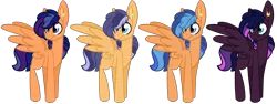 Size: 3843x1442 | Tagged: safe, artist:greyestgray, derpibooru import, oc, oc:calvary troop, pegasus, pony, alternate design, magical lesbian spawn, male, offspring, parent:flash sentry, parent:tempest shadow, parent:twilight sparkle, parents:flashlight, parents:tempestlight, simple background, stallion, transparent background