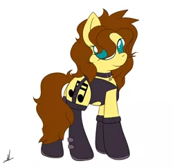 Size: 2300x2222 | Tagged: safe, artist:almaustral, derpibooru import, oc, oc:billy rose, unofficial characters only, pegasus, pony, choker, clothes, pegasus oc, signature, simple background, solo, white background, wings