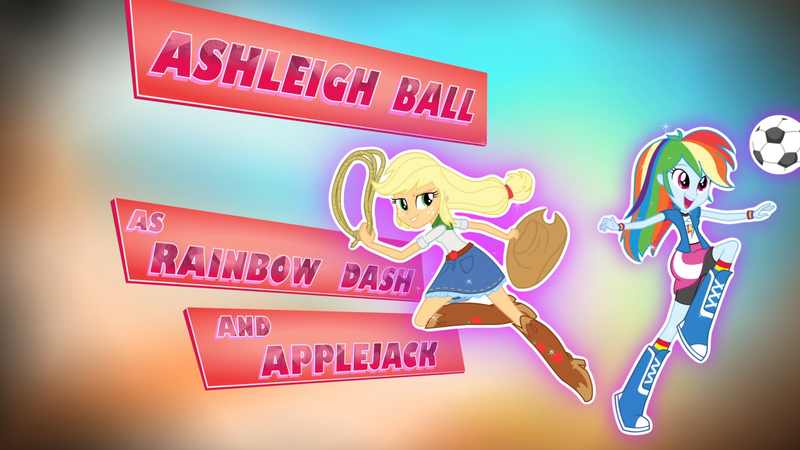 Size: 1920x1080 | Tagged: safe, derpibooru import, screencap, equestria girls, friendship games, ashleigh ball, boots, bracelet, clothes, credits, female, high heel boots, jewelry, jumping, lasso, open mouth, opening credits, rope, shoes, skirt, soccer ball (object), socks, sparkles