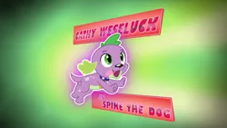 Size: 1920x1080 | Tagged: safe, derpibooru import, screencap, spike, spike the regular dog, dog, equestria girls, friendship games, cathy weseluck, credits, cute, male, opening credits, paw pads, paws, spikabetes, spike's dog collar