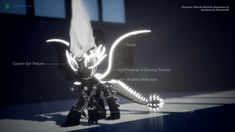 Size: 3840x2160 | Tagged: safe, artist:phoenixtm, derpibooru import, oc, oc:phoenix stardash, alicorn, alien, cyborg, original species, 3d, ceikraill, fins, room, shiny, showcase, spread wings, unreal engine, watermark, weapon, wings