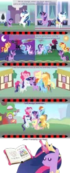 Size: 1600x3926 | Tagged: safe, artist:sketchmcreations, derpibooru import, applejack, fluttershy, pinkie pie, princess twilight 2.0, rainbow dash, rarity, shining armor, starlight glimmer, sunset shimmer, tempest shadow, trixie, twilight sparkle, twilight sparkle (alicorn), alicorn, earth pony, pegasus, pony, unicorn, a canterlot wedding, magic duel, magical mystery cure, the last problem, alicorn amulet, armor, big crown thingy, black sclera, book, book of harmony, broken horn, canterlot, cloak, clothes, comic, crown, crystal empire, cup, doctor who, element of magic, fangs, female, filly, filly twilight sparkle, golden oaks library, group hug, happy birthday mlp:fim, horn, hug, inkscape, jewelry, kite, library, looking at you, magic, mane six, mane six opening poses, mlp fim's tenth anniversary, pointy ponies, ponyville, reference, regalia, s5 starlight, scarf, simple background, staff, staff of sameness, sunset satan, teacup, telekinesis, that pony sure does love kites, that pony sure does love teacups, transparent background, unicorn twilight, vector, wall of tags, younger