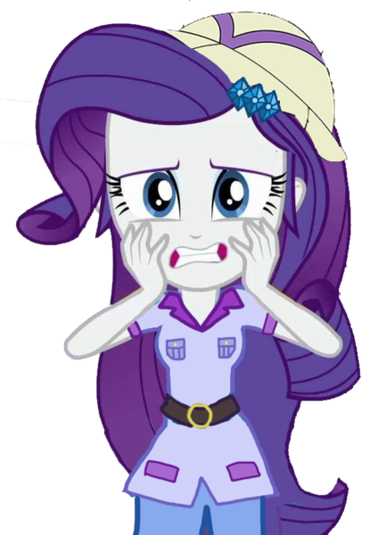 Size: 622x861 | Tagged: safe, artist:mrdankengine, derpibooru import, edit, edited screencap, screencap, vector edit, rarity, equestria girls, background removed, clothes, explorer outfit, hat, looking at you, not a vector, pith helmet, simple background, solo, transparent background, vector