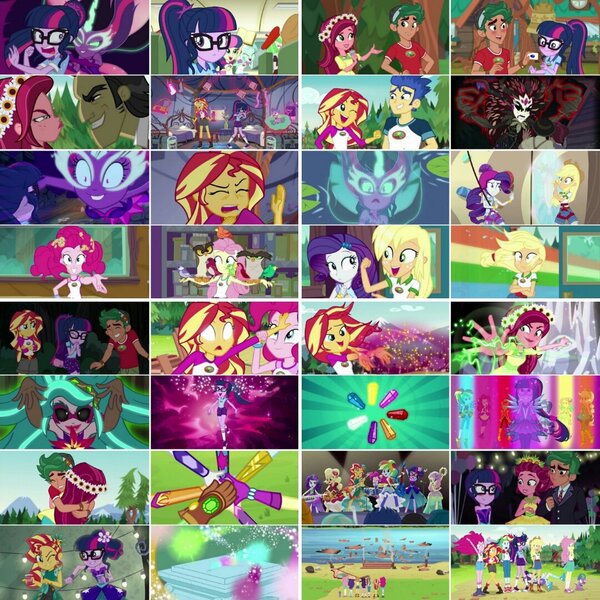 Size: 1080x1080 | Tagged: safe, artist:jericollage70, derpibooru import, screencap, applejack, bon bon, drama letter, filthy rich, flash sentry, fluttershy, gaea everfree, gloriosa daisy, lyra heartstrings, pinkie pie, rainbow dash, rarity, sci-twi, spike, spike the regular dog, sunset shimmer, sweetie drops, timber spruce, twilight sparkle, watermelody, dog, equestria girls, legend of everfree, camp everfree outfits, crystal guardian, embrace the magic, hope shines eternal, humane five, humane seven, humane six, legend you were meant to be, midnight sparkle, ponied up, rainbow of light, super ponied up, the midnight in me, we will stand for everfree