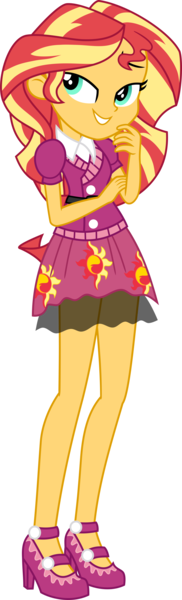 Size: 3786x12462 | Tagged: safe, artist:alandssparkle, derpibooru import, sunset shimmer, equestria girls, friendship games, clothes, cutie mark, cutie mark on clothes, dress, female, looking at you, school spirit, shoes, simple background, solo, transparent background, vector