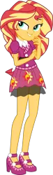 Size: 3786x12462 | Tagged: safe, artist:alandssparkle, derpibooru import, sunset shimmer, equestria girls, friendship games, clothes, cutie mark, cutie mark on clothes, dress, female, looking at you, school spirit, shoes, simple background, solo, transparent background, vector