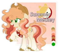 Size: 1280x1123 | Tagged: safe, artist:blazenly-obvious, artist:lazuli, derpibooru import, oc, oc:summer medly, unofficial characters only, earth pony, pony, apron, base used, clothes, cowboy hat, earth pony oc, female, floppy ears, freckles, hat, offspring, parent:big macintosh, parent:fluttershy, parents:fluttermac, simple background, solo, transparent background, unshorn fetlocks