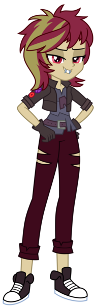 Size: 1024x3253 | Tagged: safe, artist:emeraldblast63, derpibooru import, sunset shimmer, bat pony, vampire, equestria girls, alternate hairstyle, bat ponified, clothes, converse, gloves, race swap, redesign, shimmerbat, shoes, simple background, solo, torn clothes, transparent background, vampire shimmer