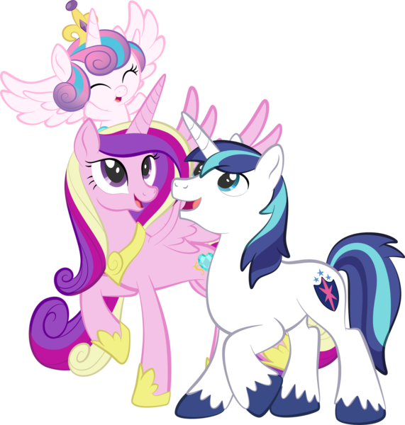 Size: 1920x2018 | Tagged: safe, artist:alexdti, derpibooru import, princess cadance, princess flurry heart, shining armor, alicorn, pony, unicorn, baby, crown, cute, female, filly, flurrybetes, jewelry, male, offspring, regalia, royal family, simple background, transparent background