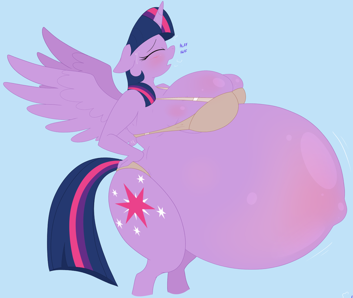 Size: 1968x1661 | Tagged: questionable, artist:necrofeline, derpibooru import, edit, twilight sparkle, twilight sparkle (alicorn), alicorn, anthro, unguligrade anthro, unicorn, series:twipreg, belly, belly blush, belly button, belly expansion, big belly, big breasts, blushing, bra, breast expansion, breasts, busty twilight sparkle, clothes, cropped, eyes closed, female, growth, huge belly, hyper, hyper belly, hyper pregnancy, impossibly large belly, outie belly button, panting, preglight sparkle, pregnant, pregnant expansion, spread wings, underwear, wings