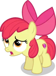 Size: 6174x8402 | Tagged: safe, artist:thatusualguy06, derpibooru import, apple bloom, earth pony, pony, growing up is hard to do, .svg available, absurd resolution, adorabloom, cute, female, filly, sad, sadorable, simple background, transparent background, vector