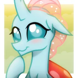 Size: 2048x2048 | Tagged: safe, artist:whitequartztheartist, derpibooru import, ocellus, changedling, changeling, :3, blushing, bust, cute, diaocelles, female, portrait, solo