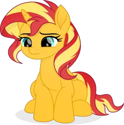 Size: 5582x5659 | Tagged: safe, artist:pumpkinpieforlife, derpibooru import, sunset shimmer, pony, unicorn, absurd resolution, cute, movie accurate, sad, shimmerbetes, simple background, solo, sunsad shimmer, transparent background, vector