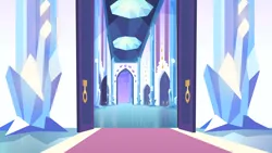 Size: 1280x720 | Tagged: safe, derpibooru import, screencap, the times they are a changeling, background, crystal empire, liminal space, no pony, scenic ponyville