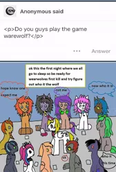 Size: 674x1001 | Tagged: safe, artist:ask-luciavampire, derpibooru import, oc, earth pony, pegasus, pony, unicorn, vampire, vampony, ask, ask-ponys-gamer-club, card game, tumblr