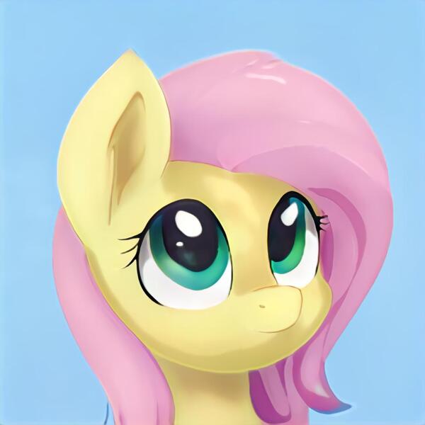 Size: 1024x1024 | Tagged: safe, artist:thisponydoesnotexist, derpibooru import, machine learning generated, pony, cute, female, image, jpeg, looking up, mare, neural network, not fluttershy