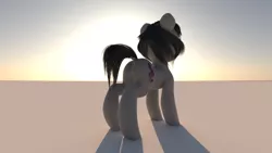 Size: 3840x2160 | Tagged: safe, artist:santiblocks, derpibooru import, octavia melody, earth pony, pony, 3d, butt, dock, featureless crotch, female, mare, plot, solo