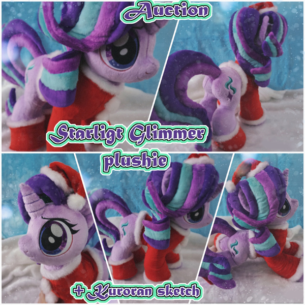 Size: 2896x2896 | Tagged: safe, artist:kuroran, derpibooru import, starlight glimmer, advertisement, christmas, holiday, irl, photo, plushie