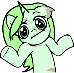 Size: 687x675 | Tagged: safe, artist:askmerriweatherauthor, derpibooru import, oc, oc:merriweather, unofficial characters only, pony, unicorn, ask merriweather, female, mare, shrug, shrugpony, simple background, solo, transparent background