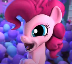 Size: 900x801 | Tagged: safe, derpibooru import, screencap, pinkie pie, hello pinkie pie, cursed image, faic, great moments in animation, nightmare fuel, open mouth, poggers, wat