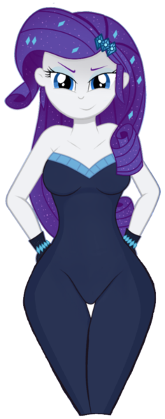 Size: 1255x3196 | Tagged: safe, artist:danielitamlp, derpibooru import, edit, rarity, equestria girls, the other side, background removed, clothes, gloves, hands on hip, looking at you, simple background, smiling, smirk, solo, transparent background, unitard