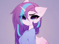 Size: 1218x899 | Tagged: safe, artist:tomness, derpibooru import, princess flurry heart, alicorn, anthro, pony, big eyes, clothes, cute, female, floppy ears, flurrybetes, horn, looking at you, shirt, simple background, smiling, solo