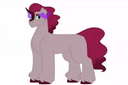 Size: 1280x854 | Tagged: safe, artist:itstechtock, derpibooru import, oc, unofficial characters only, pony, unicorn, male, offspring, parent:king sombra, parent:pinkie pie, parents:sombrapie, simple background, solo, stallion, white background