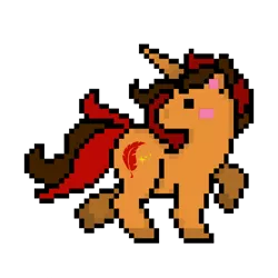 Size: 720x720 | Tagged: safe, artist:emilz-the-half-demon, derpibooru import, oc, oc:pyre quill, unofficial characters only, unicorn, pixel art, simple background, solo, transparent background