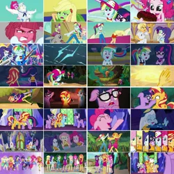 Size: 1080x1080 | Tagged: safe, artist:jericollage70, derpibooru import, edit, edited screencap, screencap, applejack, bulk biceps, derpy hooves, fluttershy, lily pad (equestria girls), pinkie pie, puffed pastry, ragamuffin (equestria girls), rainbow dash, rarity, sci-twi, sunset shimmer, trixie, twilight sparkle, twilight sparkle (alicorn), victoria, ponified, alicorn, earth pony, pegasus, pony, rabbit, sheep, unicorn, equestria girls, equestria girls series, spring breakdown, all good (song), angry, animal, awesome cutie mark, beach, clothes, crossed arms, cute, cutie map, cutie mark, cutie mark on clothes, dashabetes, diapinkes, equestria girls ponified, exploitable meme, eyes closed, food, forest, geode of empathy, geode of fauna, geode of shielding, geode of sugar bombs, geode of super speed, geode of super strength, geode of telekinesis, glasses, hand on hip, hat, holding hands, hug, humane five, humane seven, humane six, image macro, jackabetes, looking at you, magical geodes, meme, meta, multicolored hair, open mouth, pink hair, ponied up, ponytail, purple hair, quicksand, rainbow hair, raribetes, red hair, seasickness, shimmerbetes, shyabetes, staff, staff of sacanas, storm, storm king's emblem, tree, twiabetes, twilight's castle, twitter, twitter link, unicorn sci-twi, wall of tags, yacht, yellow hair