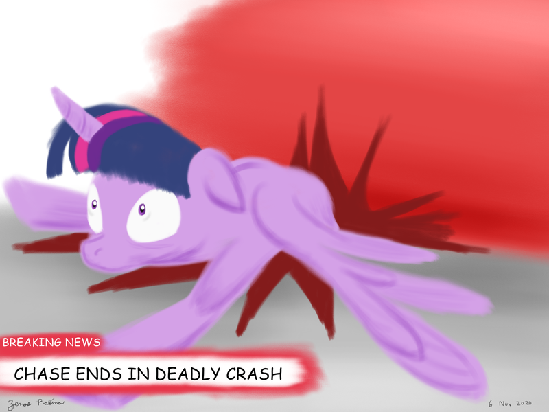 Size: 2400x1800 | Tagged: grimdark, artist:rockhoppr3, derpibooru import, twilight sparkle, twilight sparkle (alicorn), alicorn, pony, abuse, blood, crushed, shrunken pupils, solo, twilybuse