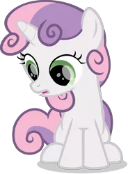 Size: 4073x5526 | Tagged: safe, artist:thatusualguy06, derpibooru import, sweetie belle, pony, unicorn, on your marks, .svg available, female, filly, shiny eyes, simple background, solo, transparent background, vector