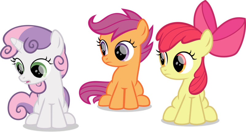 Size: 12146x6544 | Tagged: safe, artist:thatusualguy06, derpibooru import, apple bloom, scootaloo, sweetie belle, earth pony, pegasus, pony, unicorn, on your marks, .svg available, cutie mark crusaders, female, filly, image, shiny eyes, simple background, svg, transparent background, trio, trio female, vector