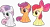 Size: 12146x6544 | Tagged: safe, artist:thatusualguy06, derpibooru import, apple bloom, scootaloo, sweetie belle, earth pony, pegasus, pony, unicorn, on your marks, .svg available, cutie mark crusaders, female, filly, image, shiny eyes, simple background, svg, transparent background, trio, trio female, vector