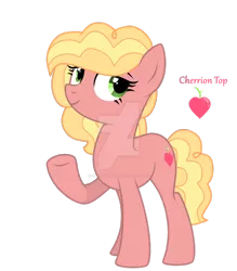 Size: 1280x1460 | Tagged: safe, artist:hate-love12, derpibooru import, oc, oc:cherrion top, earth pony, pony, deviantart watermark, female, magical gay spawn, mare, obtrusive watermark, offspring, offspring's offspring, parent:li'l cheese, parent:little mac, parent:little mac (character), parents:li'l mac n cheese, simple background, solo, transparent background, watermark