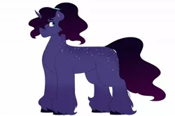 Size: 1280x854 | Tagged: safe, artist:itstechtock, derpibooru import, oc, pony, unicorn, female, magical lesbian spawn, mare, offspring, parent:nightmare moon, parent:twilight sparkle, parents:twimoon, simple background, solo, white background