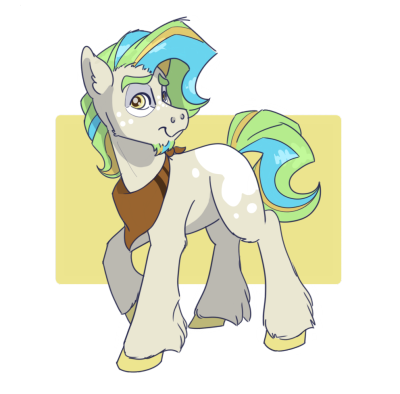 Size: 400x394 | Tagged: safe, artist:equestrias-little-ones, artist:mushroom, derpibooru import, oc, unofficial characters only, earth pony, pony, facial hair, goatee, magical gay spawn, neckerchief, offspring, parent:braeburn, parent:shining armor, simple background, solo, transparent background