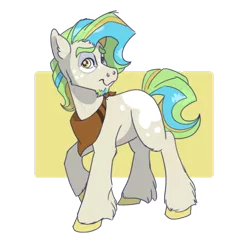 Size: 400x394 | Tagged: safe, artist:equestrias-little-ones, artist:mushroom, derpibooru import, oc, unofficial characters only, earth pony, pony, facial hair, goatee, magical gay spawn, neckerchief, offspring, parent:braeburn, parent:shining armor, simple background, solo, transparent background