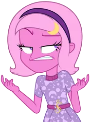 Size: 4739x6397 | Tagged: safe, artist:illumnious, derpibooru import, oc, oc:flares midnight, equestria girls, absurd resolution, clothes, equestria girls-ified, female, raised eyebrow, simple background, solo, transparent background