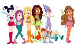 Size: 1524x912 | Tagged: safe, artist:evergreen2024, artist:polymercorgi, derpibooru import, fairy, human, equestria girls, aisha, barely eqg related, base used, bloom (winx club), boots, clothes, crossover, equestria girls style, equestria girls-ified, faded, fairies, fairies are magic, fairy wings, fingerless gloves, flora (winx club), gloves, high heel boots, high heels, layla, magic winx, musa, rainbow s.r.l, roxy (winx club), shocked, shoes, stella (winx club), tecna, wings, winx, winx club