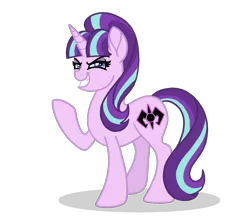 Size: 1788x1582 | Tagged: safe, artist:melspyrose, derpibooru import, starlight glimmer, pony, unicorn, alternate cutie mark, antagonist, evil starlight, female, mare, s5 starlight, simple background, solo, this will end in communism, transparent background, vector, what if